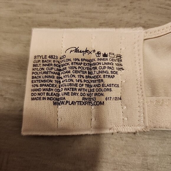 NWT Playtex Bra 42D Nude Underwire Lined 4823 - Picture 5 of 5